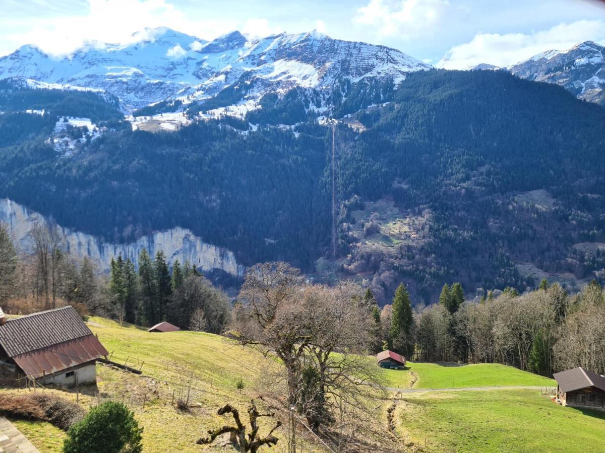 Traditional Chalet In Wengen - Top Floor Apartment Exterior photo